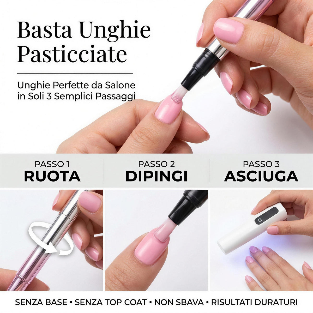 NailPen Pocket Salon Set - come si usa in 3 passaggi